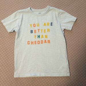 Crewcuts x Katie Kimmel Tee- light blue with Multicolor Print